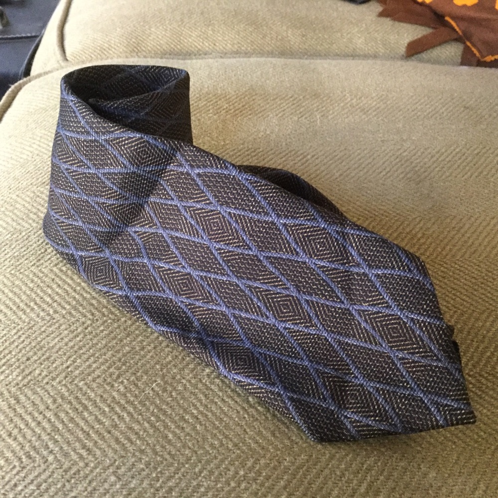 Vintage Gianfranco Ferre Mens Tie Silk Italy Gray